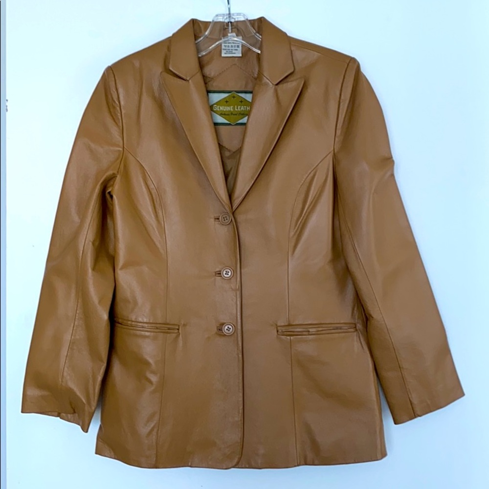 Leather blazer